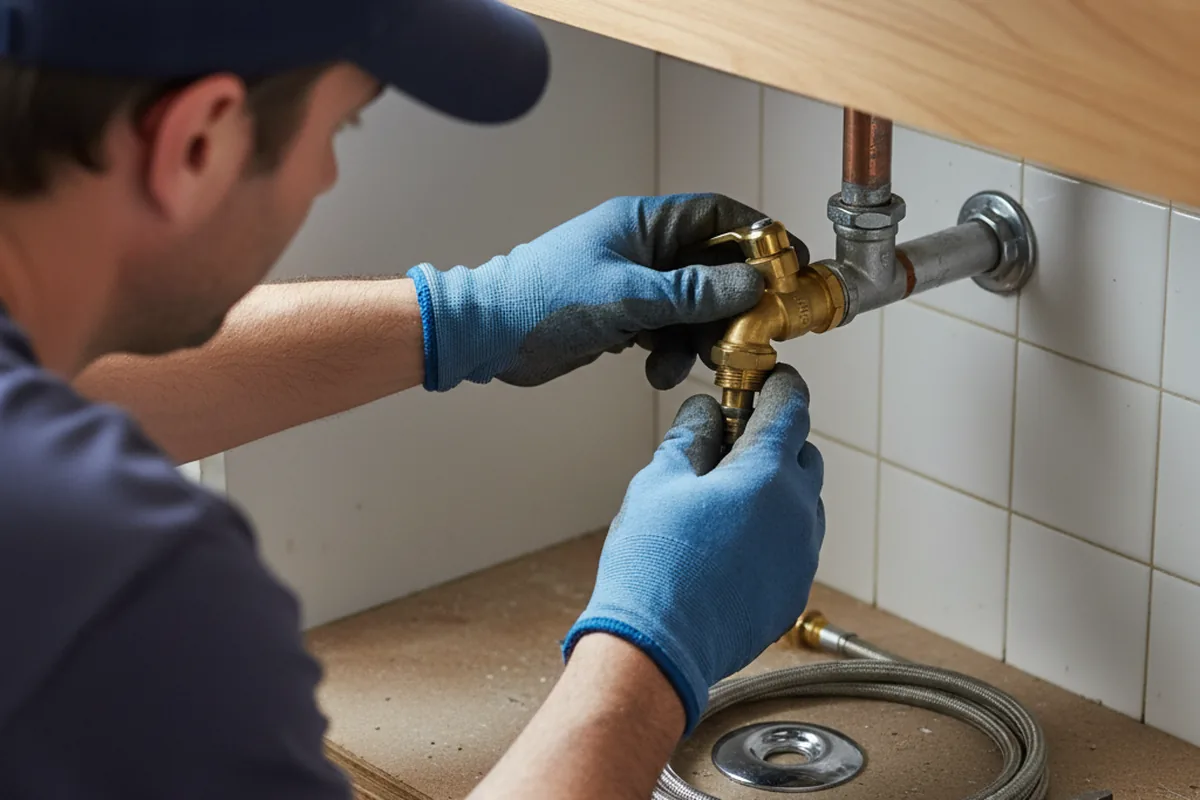 Shutoff valve and fitting work during Emergency Plumbing in Rousseau